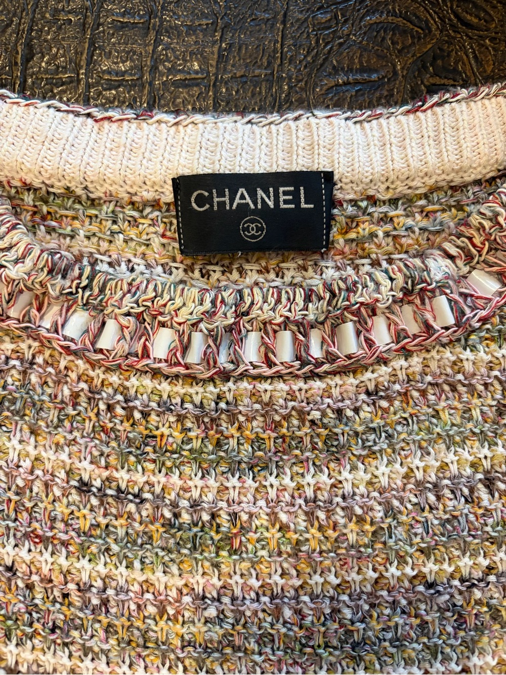CHANEL 17C Coco Cuba Runway Multicolor Striped Knit Sleeveless Dress 40 - Picture 4 of 16